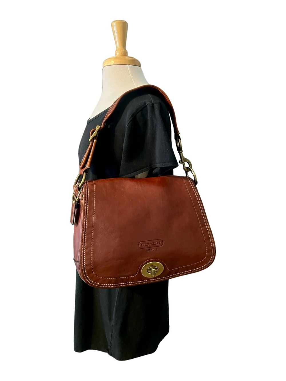 Vintage Coach 65th Anniversary Legacy Ali Flap Bag 11134 - Vachetta Leather - Picture 14 of 16